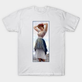 On the Beach by Eugen von Blaas T-Shirt